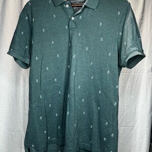 Banana Republic Teal Polo Shirt with Pattern